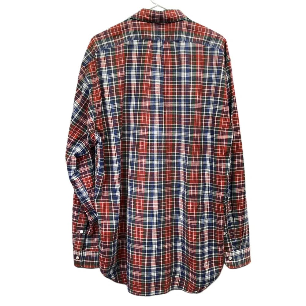 Ralph Lauren Blaire Cotton‎ Multicolor Mens Plaid L/S Button-Up Polo Shirt Large